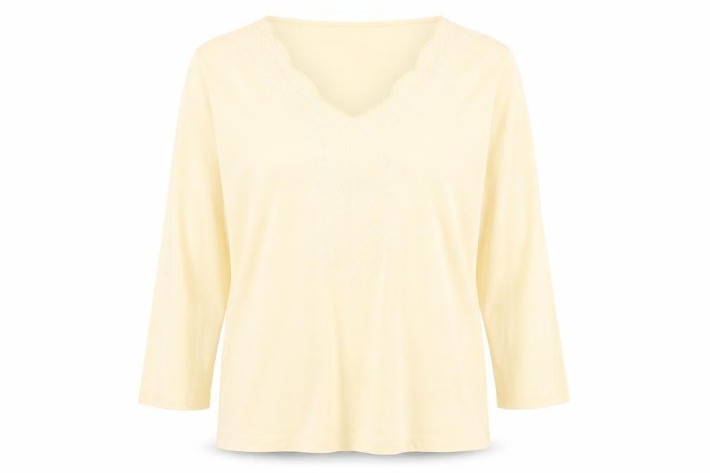 Womens UK Size L Viyella Ivory Basic T-Shirt