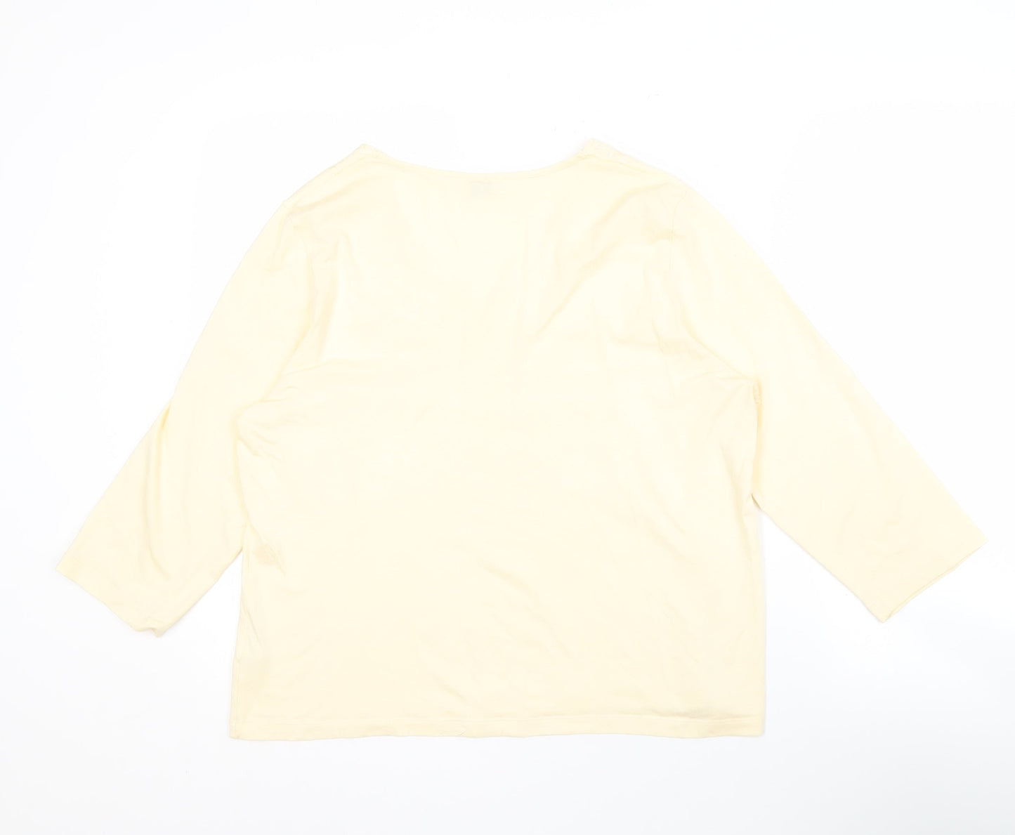 Womens UK Size L Viyella Ivory Basic T-Shirt
