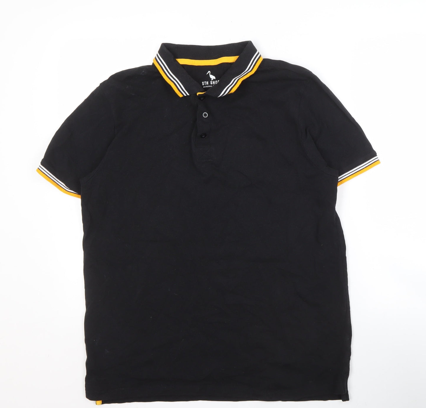 STH Shore Men's Black Polo Shirt M