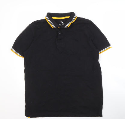 STH Shore Men's Black Polo Shirt M