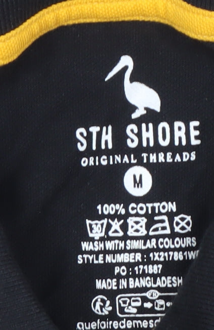 STH Shore Men's Black Polo Shirt M