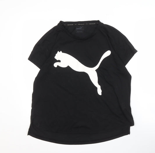 Puma Women's Black Basic T-Shirt, Size 14