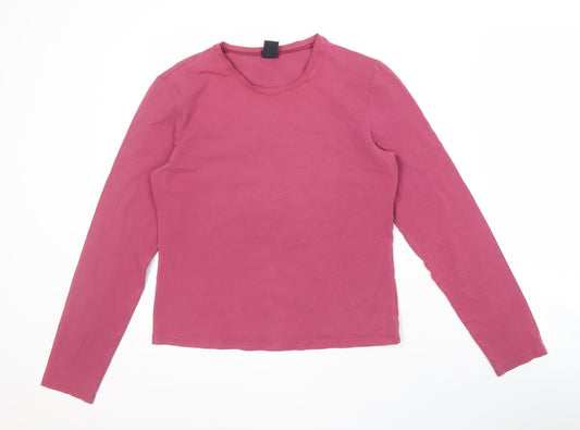 GAP Women's Pink Long Sleeve T-Shirt, Size M, Basic Style