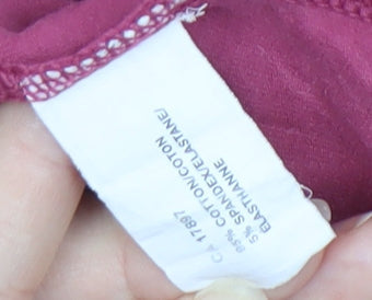 GAP Women's Pink Long Sleeve T-Shirt, Size M, Basic Style