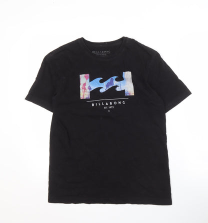 Unisex Adults UK Size 14 Billabong Black Basic T-Shirt