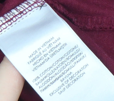 Ralph Lauren Men's Red Cotton T-Shirt L Short Sleeve