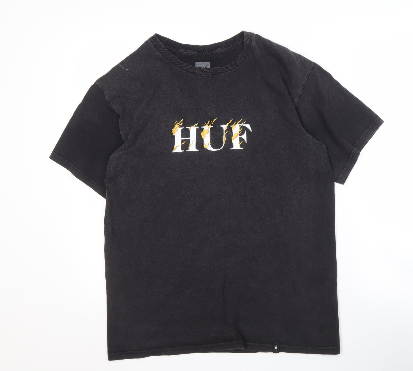 Mens UK Size M HUF Black  T-Shirt