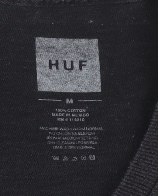 Mens UK Size M HUF Black  T-Shirt