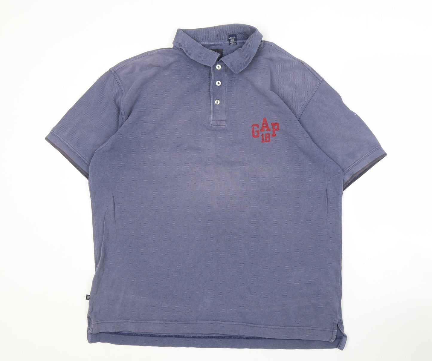 GAP Men's Blue Polo Shirt, Size L, Cotton, Casual Wear
