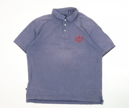 GAP Men's Blue Polo Shirt, Size L, Cotton, Casual Wear