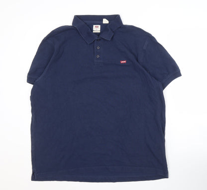 Levi's Men's Blue XL Polo Shirt, Short Sleeve, Casual