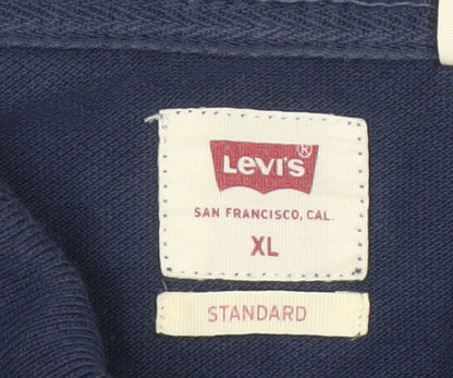 Levi's Men's Blue XL Polo Shirt, Short Sleeve, Casual