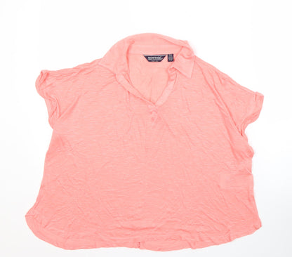 Womens UK Size 10 Regatta Pink Basic Polo