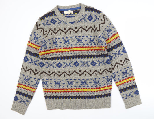 Frederik Anderson Men's Multicoloured Fair Isle Jumper - M