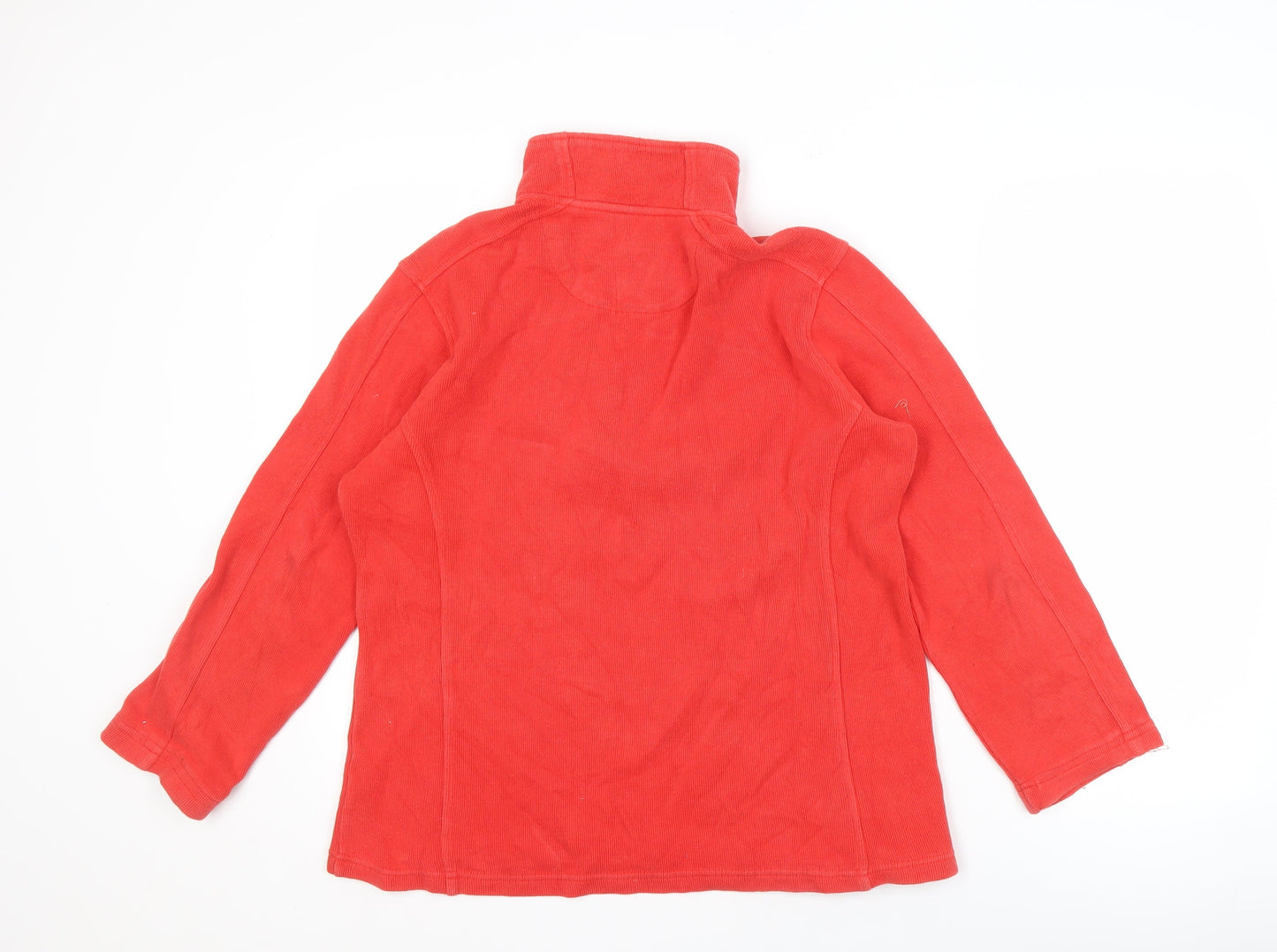 Mens UK Size S Orvis Red 1/4 Zip Sweatshirt
