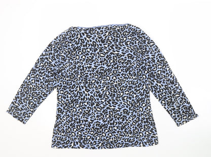 Marks and Spencer Women's Blue Animal Print Top