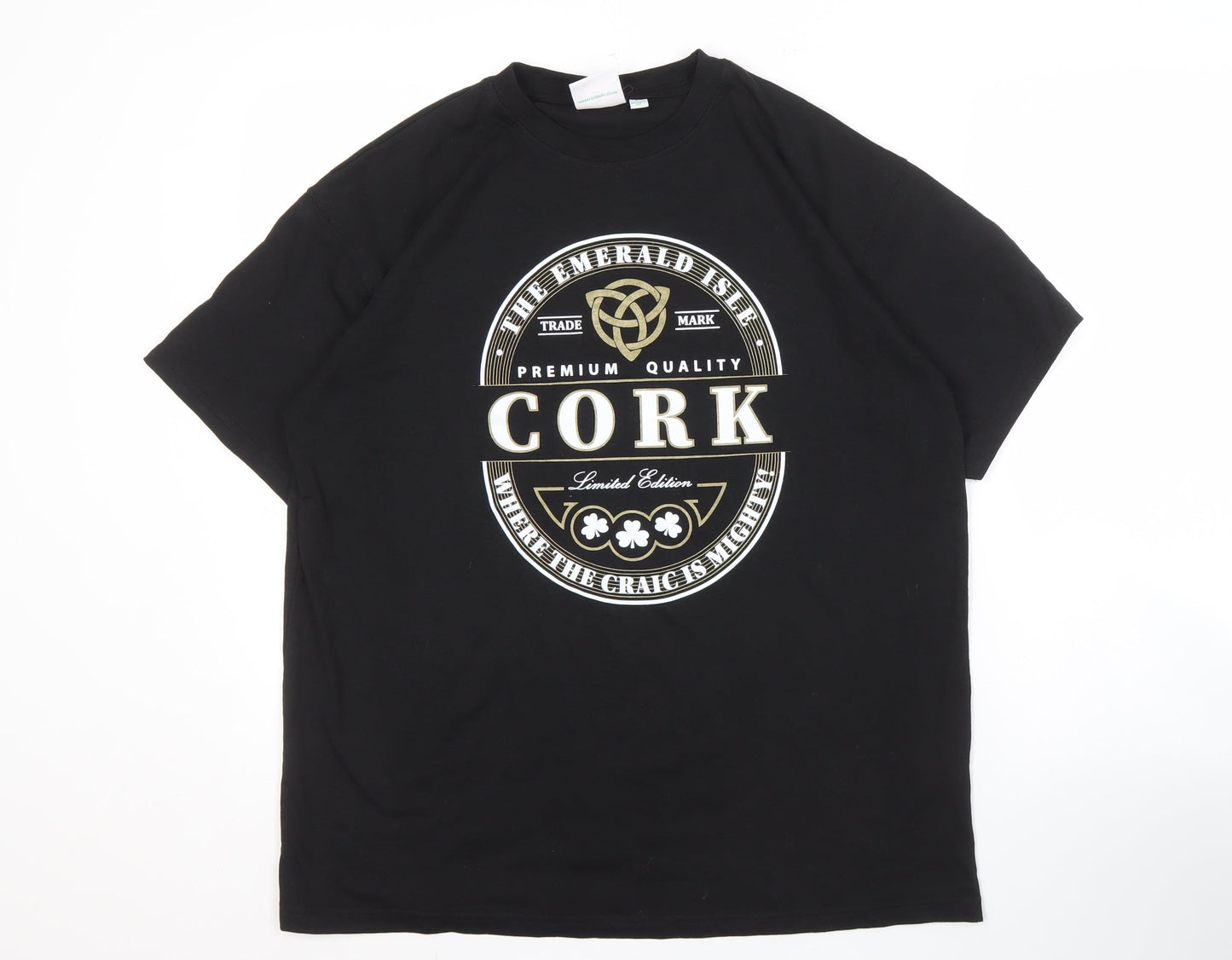 Traditional Craftwear Men's Black T-Shirt L Relaxed Fit