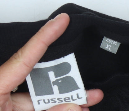 Mens UK Size XL Russell Black Pullover Sweatshirt