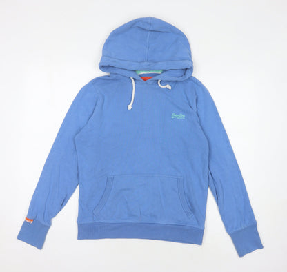 Superdry Women's Blue Pullover Hoodie Size L
