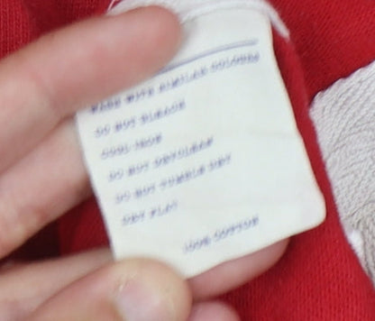 Jack Wills Men's Red Polo M Long Sleeve Embroidered