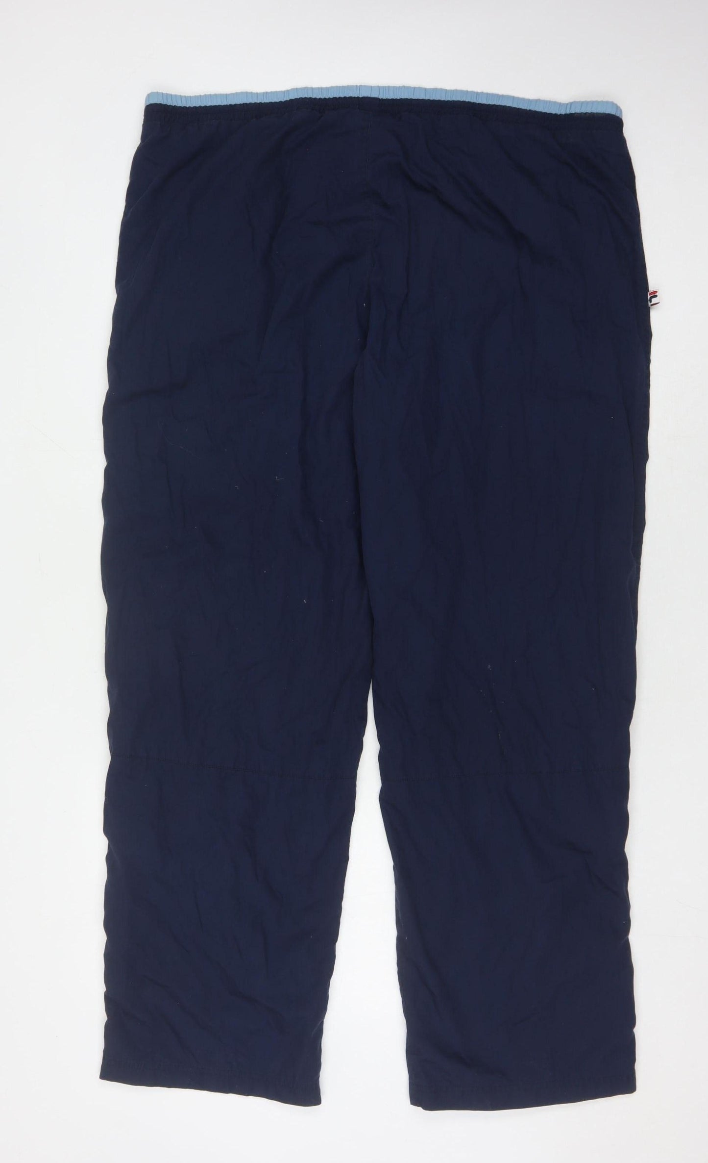 Fila Men's Blue Windbreaker Trousers, 2XL, Elastic Waist