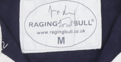 Raging Bull Men’s Blue Cotton Long Sleeve Polo M