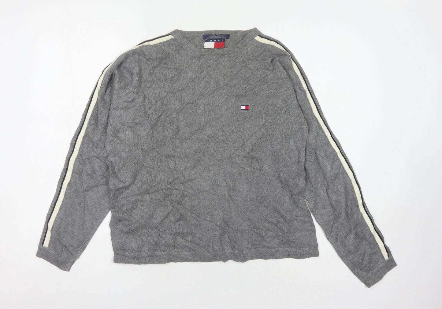Tommy Hilfiger Men's Grey Jumper M Logo Casual