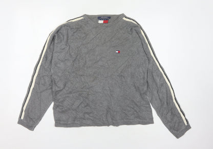 Tommy Hilfiger Men's Grey Jumper M Logo Casual