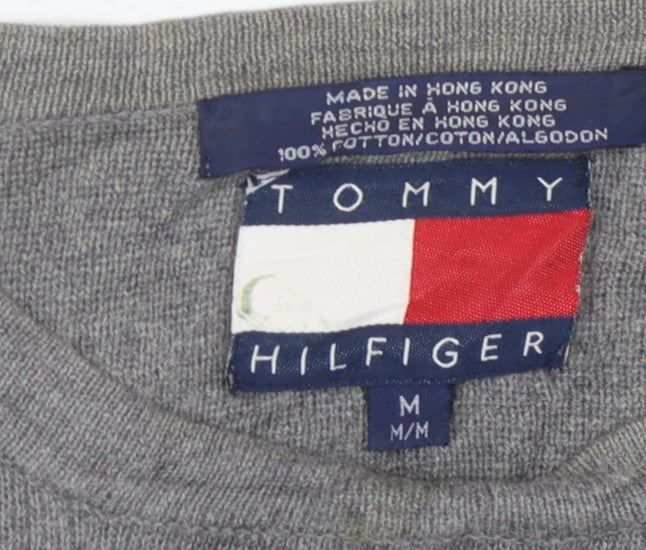 Tommy Hilfiger Men's Grey Jumper M Logo Casual