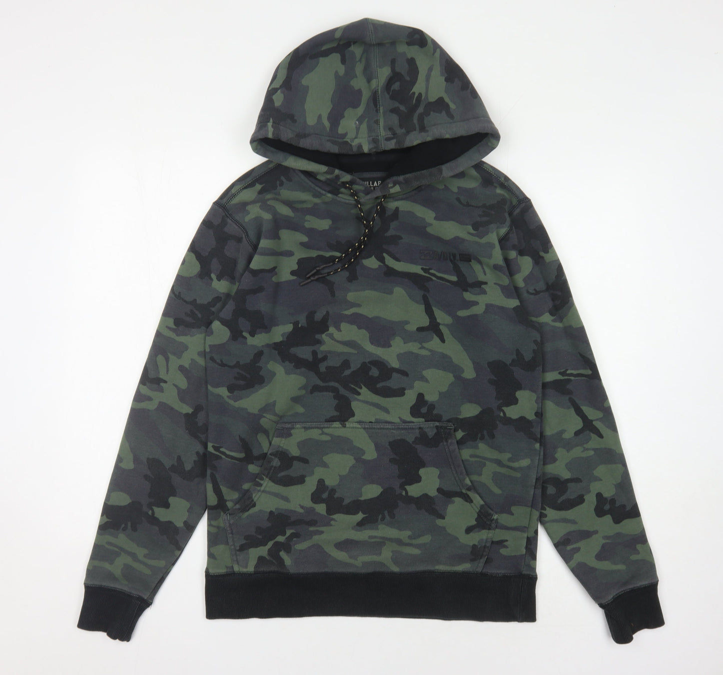 Mens UK Size S Billabong Green Pullover Hoodie