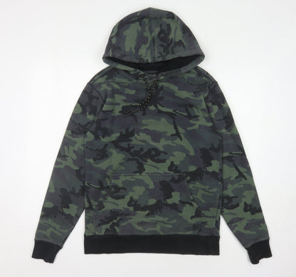 Mens UK Size S Billabong Green Pullover Hoodie