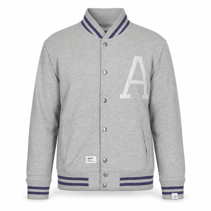 Mens UK Size S Addict Grey Varsity Jacket