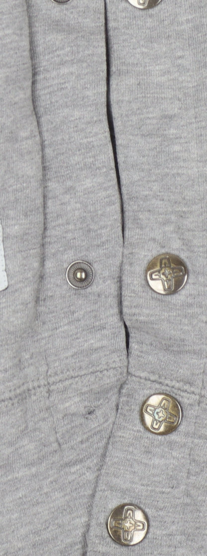 Addict Men's Grey Varsity Jacket, Size S, Casual Style