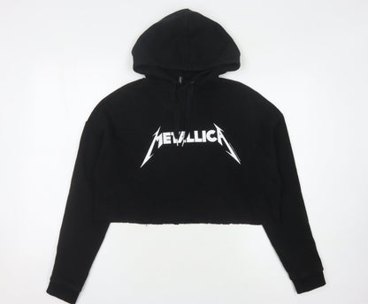 H&M Women's Black Pullover Hoodie Size 8