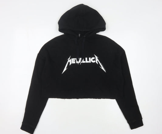 H&M Women's Black Pullover Hoodie Size 8