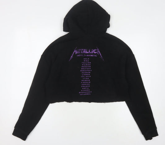 H&M Women's Black Pullover Hoodie Size 8