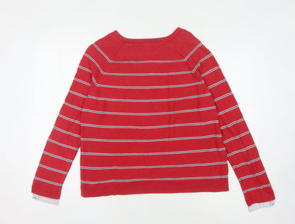Womens UK Size L Esprit Red Pullover Jumper