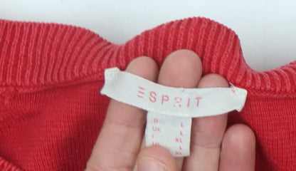 Womens UK Size L Esprit Red Pullover Jumper