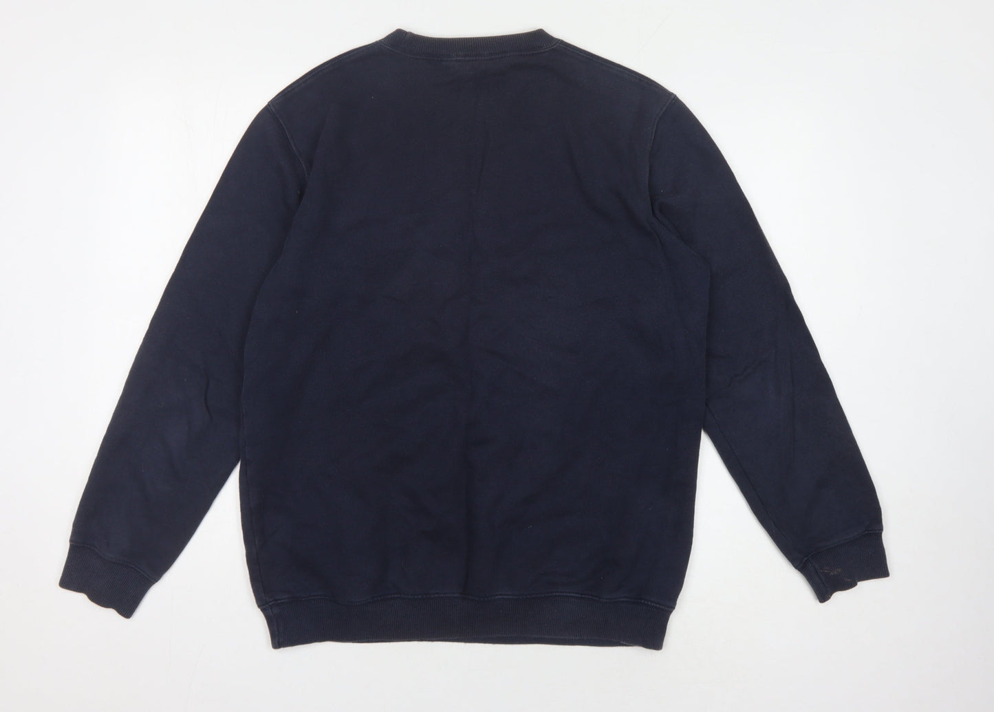 Mens UK Size M Cotton Traders Blue Pullover Sweatshirt