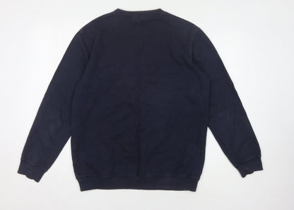 Mens UK Size M Cotton Traders Blue Pullover Sweatshirt