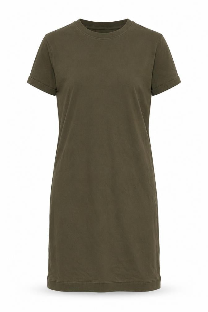Pull&Bear Women’s Green T-Shirt Dress, Size 8, Cotton Casual