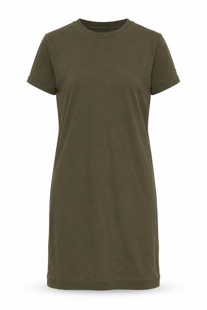 Pull&Bear Women’s Green T-Shirt Dress, Size 8, Cotton Casual