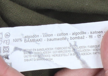 Pull&Bear Women’s Green T-Shirt Dress, Size 8, Cotton Casual