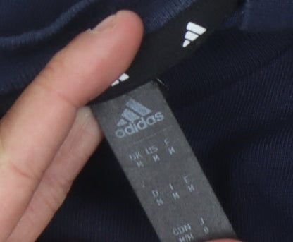 Adidas Men's Blue Crew Neck Logo T-Shirt, Size M