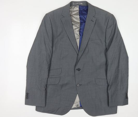 Mens UK Size 44 Jeff Banks Regular Grey Suit Jacket