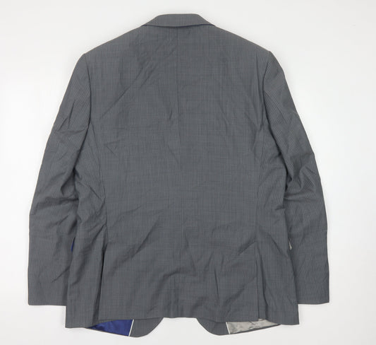 Mens UK Size 44 Jeff Banks Regular Grey Suit Jacket
