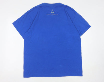 Unisex Adults UK Size XL Gildan Blue Basic T-Shirt