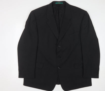 Mens UK Size 46 C&A Regular Black Suit Jacket