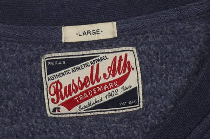 Russell Athletic Unisex Blue L Pullover Sweatshirt