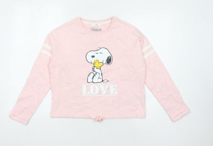Marks and Spencer Girls' Pink Peanuts Sweatshirt 11-12 Years